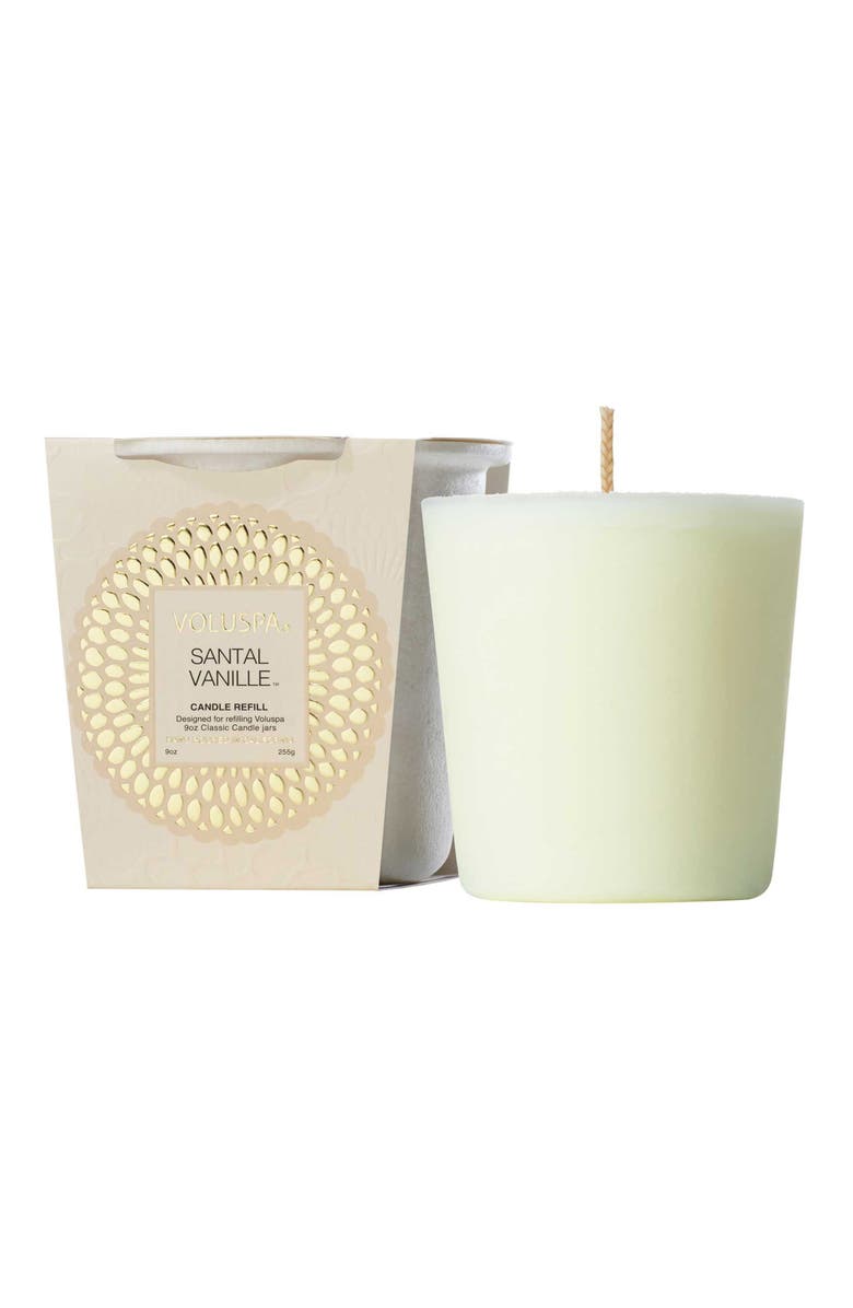 Voluspa Santal Vanille Classic Candle Refill, Main, color, Santal Vanille