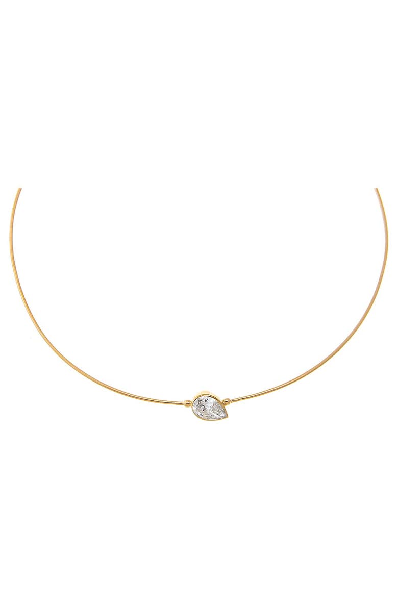 BY ADINA EDEN Lab Grown Diamond Pear Embedded Chain Necklace 14K, Alternate, color, 14K Gold