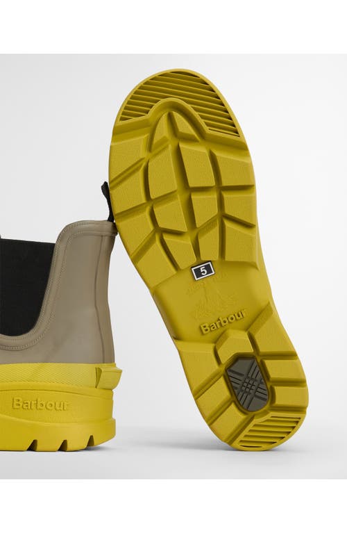 Barbour Nimbus Waterproof Chelsea Rain Boot In Dusky Green/limeade