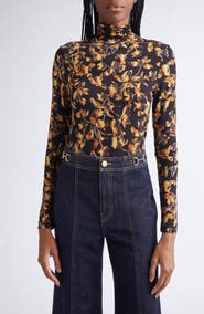 Ulla Johnson Aurelia Funnel Neck Jersey Top