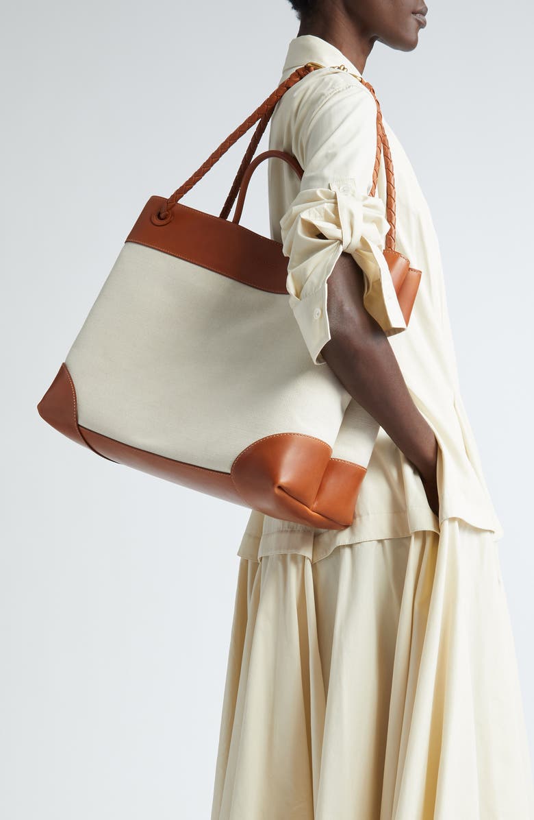 Bottega Veneta Large Andiamo Canvas Handbag, Alternate, color,