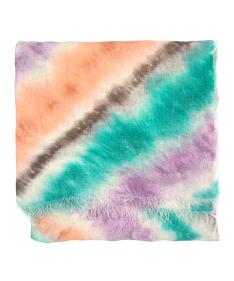 tie dye printed oblong