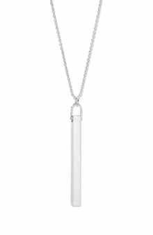 Vertical Bar Pendant Necklace