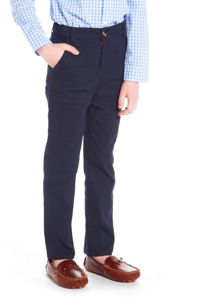 Andy & Evan Stretch Twill Trousers, Alternate, color, Navy