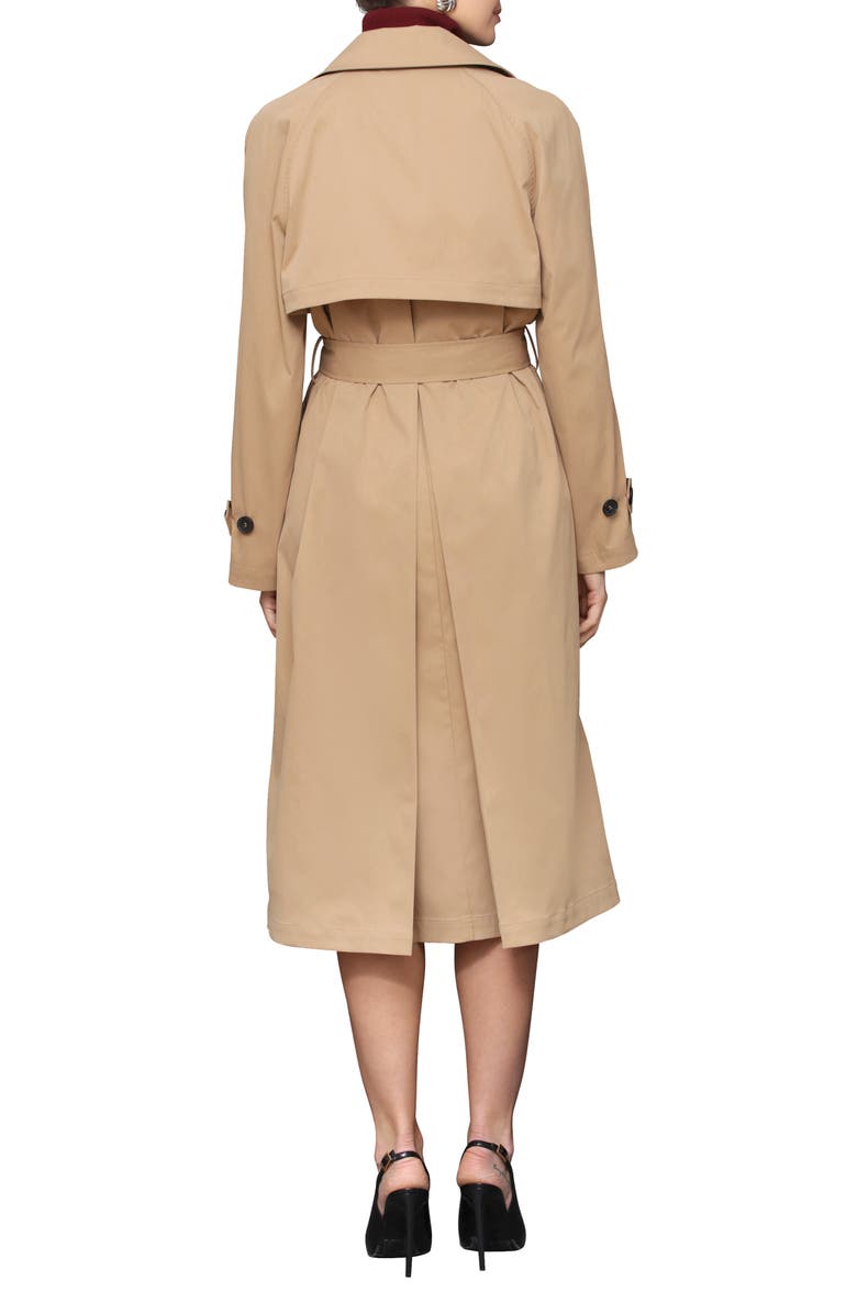 Avec Les Filles Oversize Lightweight Trench Coat, Alternate, color, Camel