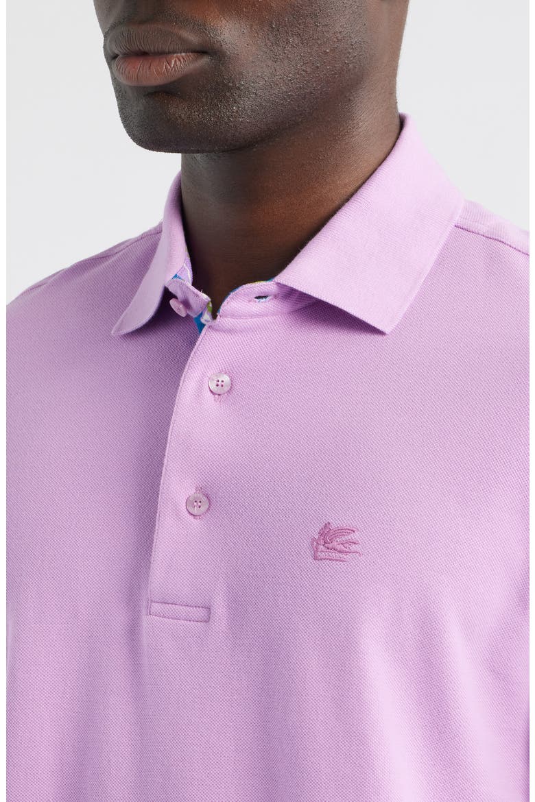 Roma Solid Cotton Piqué Polo, Alternate, color, VIOLA