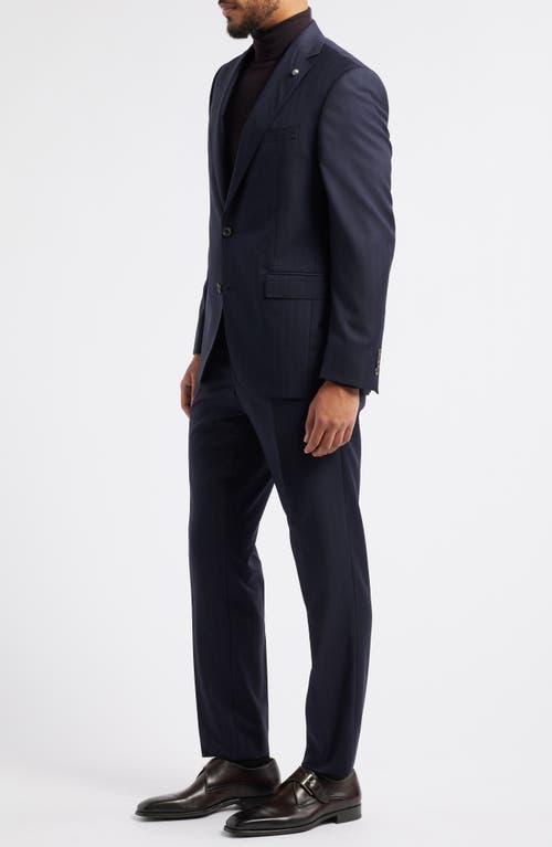 Jack Victor Esprit Deco Stripe Wool Suit In Navy