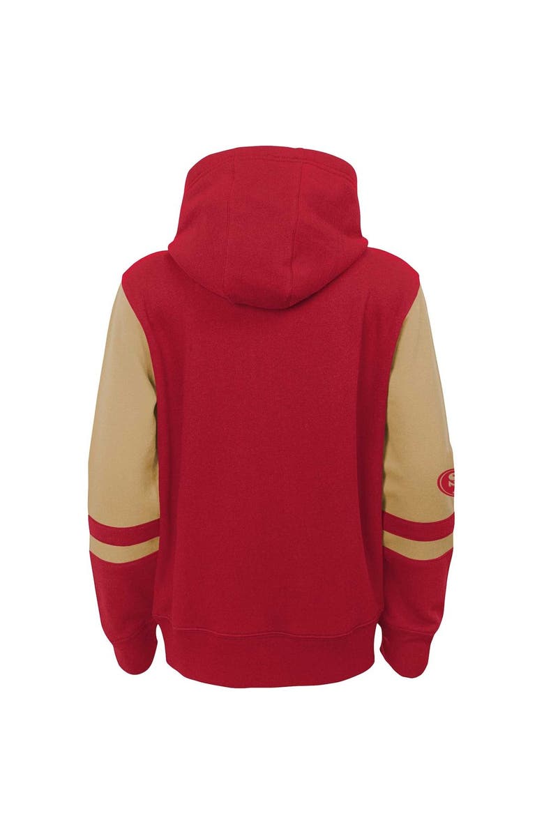 Outerstuff Youth Scarlet San Francisco 49ers Colorblock Full-Zip Hoodie, Alternate, color, Scarlet