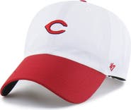 '47 Men's '47 White/Red Cincinnati Reds Vista Mini Clean Up brrr° Adjustable Hat
