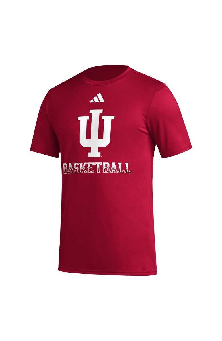 adidas Men's adidas Crimson Indiana Hoosiers Fadeaway Basketball Pregame AEROREADY T-Shirt, Alternate, color, Crimson