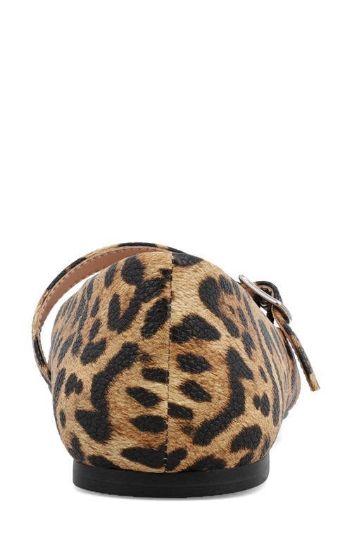 Mia Fionna Mary Jane Flat In Animal Print