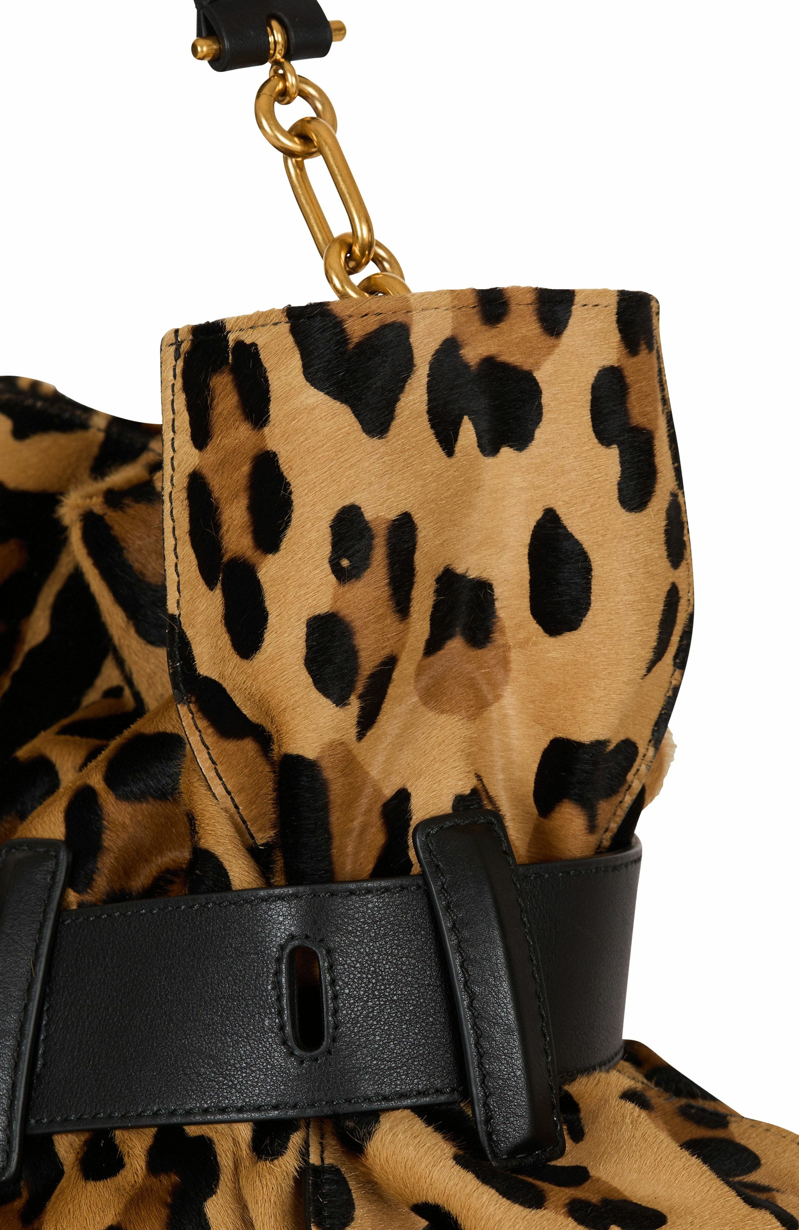 Anthem Medium Ponyskin-Style Leopard Print Bag, Alternate, color, Brown