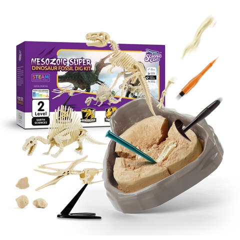 Mesozoic Super Dinosaur Fossil Dig Kit 6+