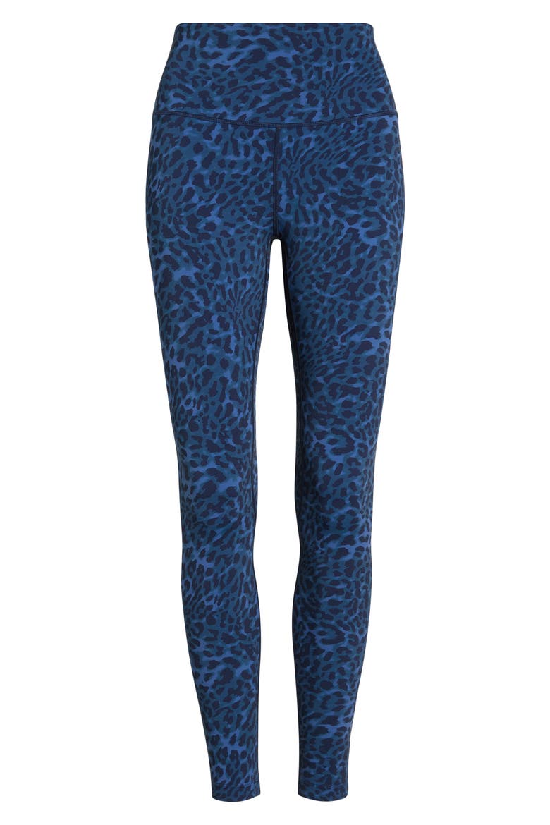 Print Sculpt Leggings, Alternate, color, NAVY BLAZER LEOPARD