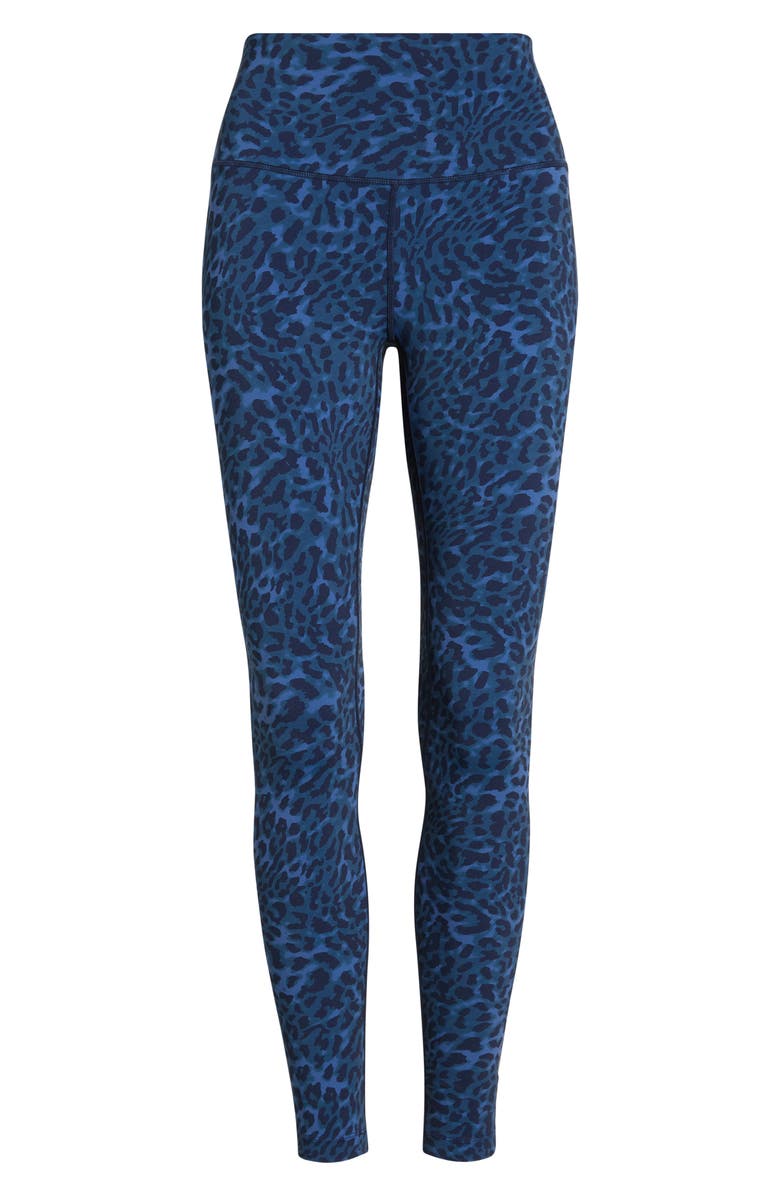MPG Print Sculpt Leggings, Alternate, color, Navy Blazer Leopard