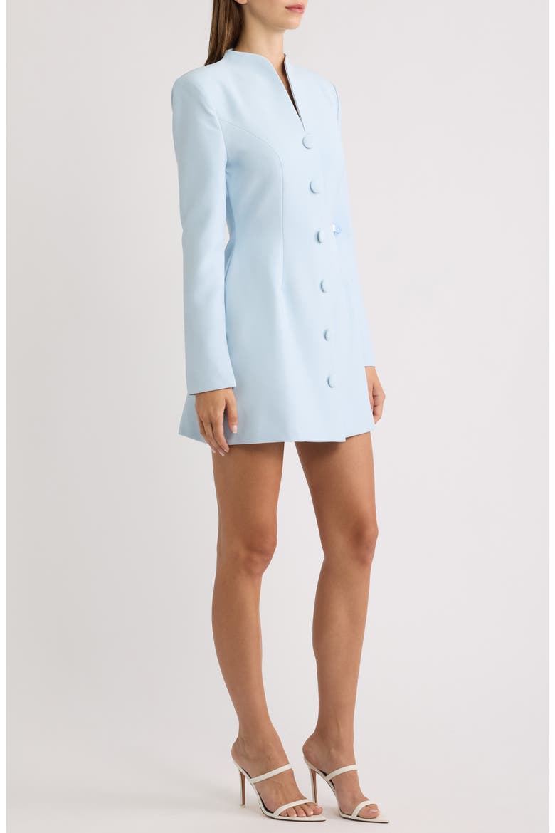 Button Down Long Sleeve Minidress, Alternate, color, POWDER BLUE