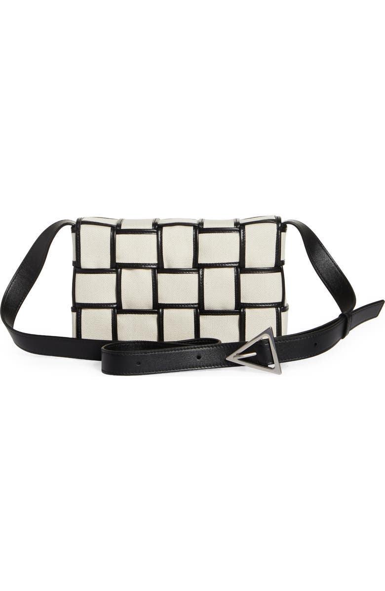 Bottega Veneta Medium Cassette Canvas & Leather Crossbody Bag, Alternate, color,