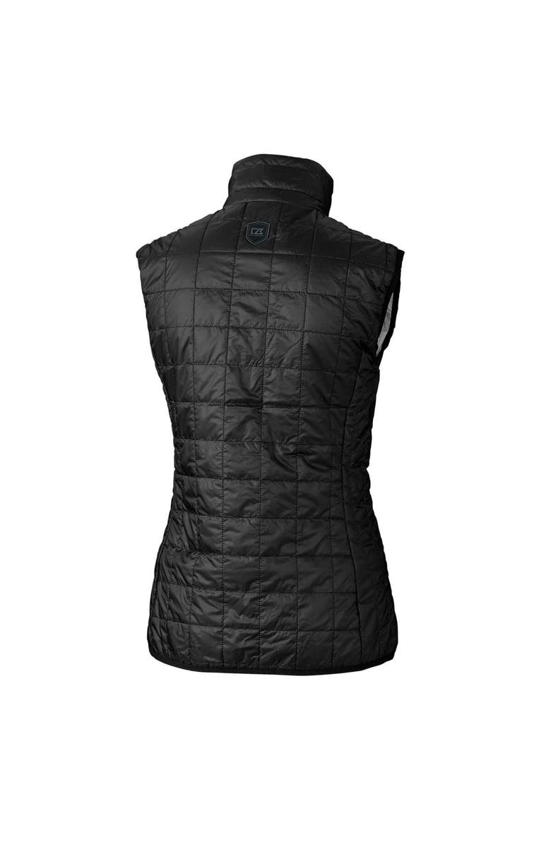 Cutter & Buck Women's Cutter & Buck Black Miami Dolphins Throwback Logo Rainier PrimaLoft Eco Full-Zip Puffer Vest, Alternate, color, 