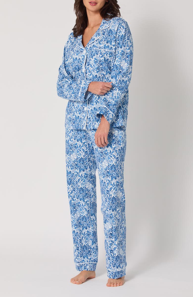 BedHead Pajamas Print Jersey Pajamas, Alternate, color, Dreamy Damask