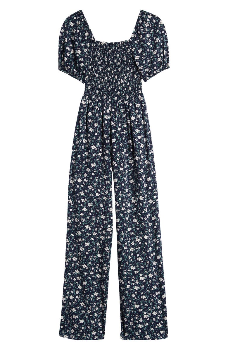 Nordstrom Kids' Floral Square Neck Jumpsuit, Main, color, 