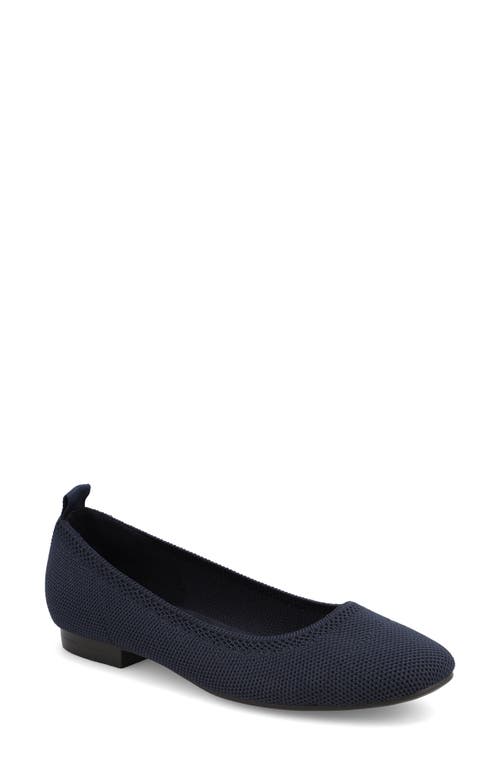 Mia Raisa Stretch Knit Flat In Navy
