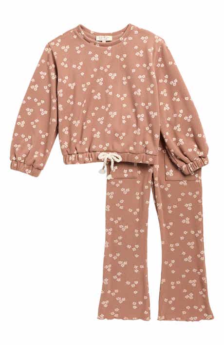 Jessica Simpson Kids' Floral Pullover & Wide Leg Pants Set