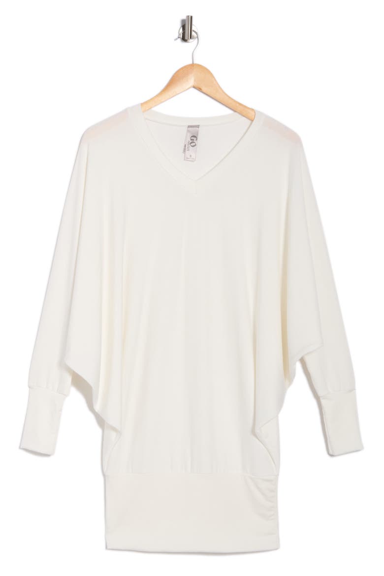 V-Neck Dolman Tunic Sweater, Alternate, color, IVORY