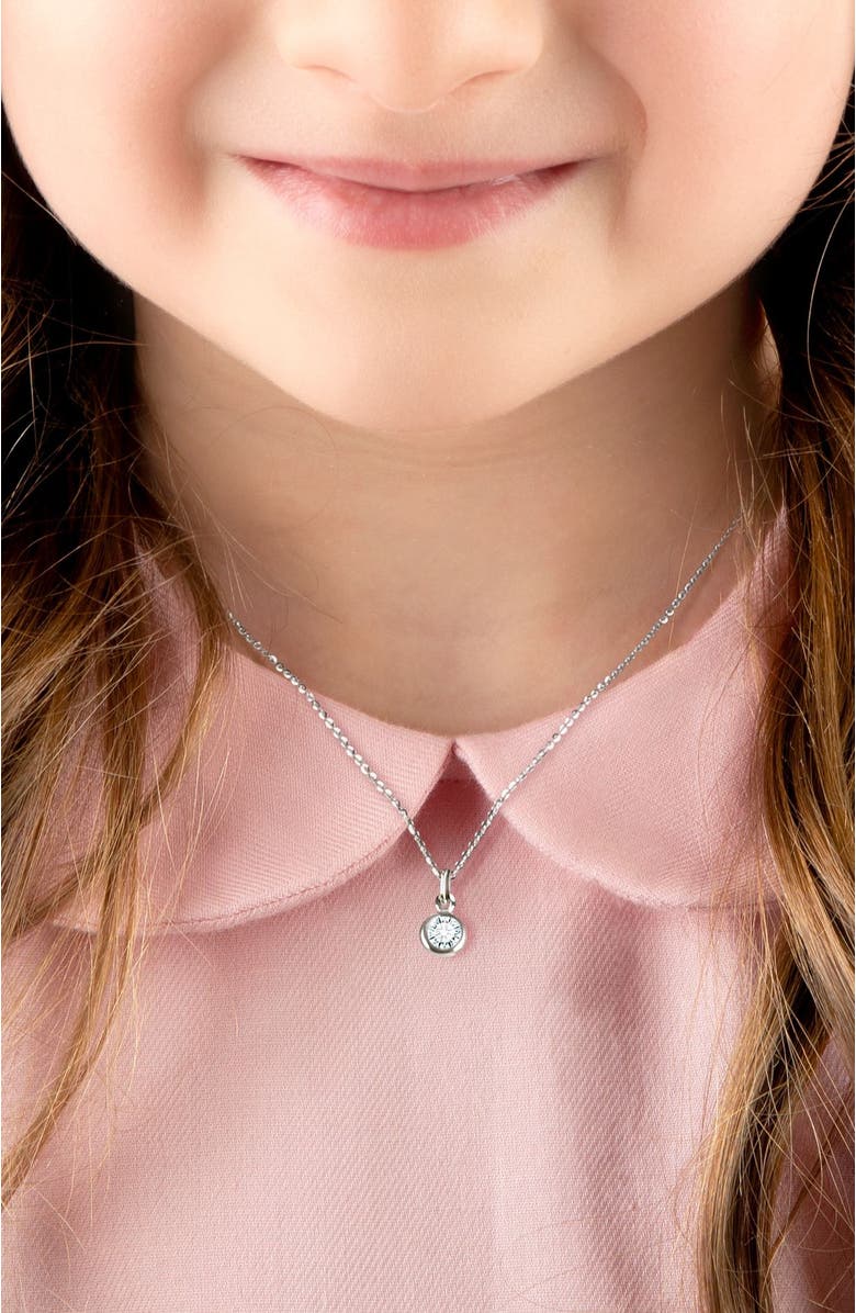 Tiny Blessings Sterling Silver tB<sup>®</sup> Birthstone 12-14" Necklace, Alternate, color, April