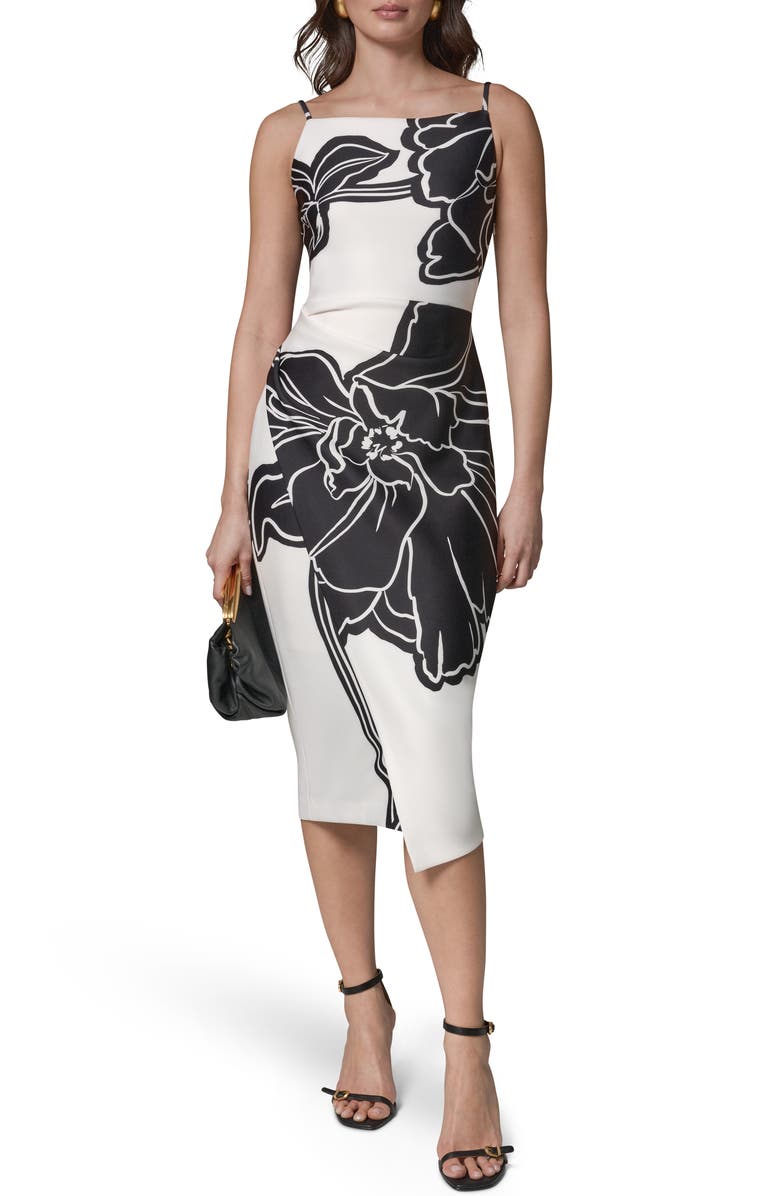 Donna Karan New York Print Sleeveless Midi Dress, Alternate, color, 