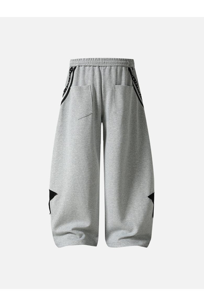 Panel Baggy Barrel Sweatpants, Alternate, color, Grey