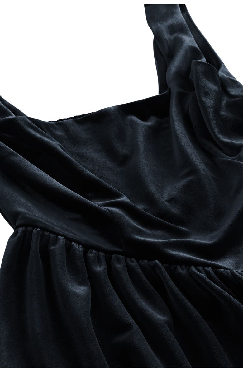 NEXT Sleeveless Velvet Minidress, Alternate, color, Black