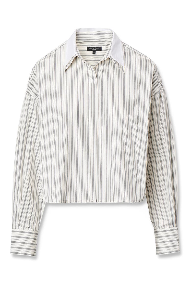 Marin Stripe Cotton Button-Up Shirt, Alternate, color, CRMST