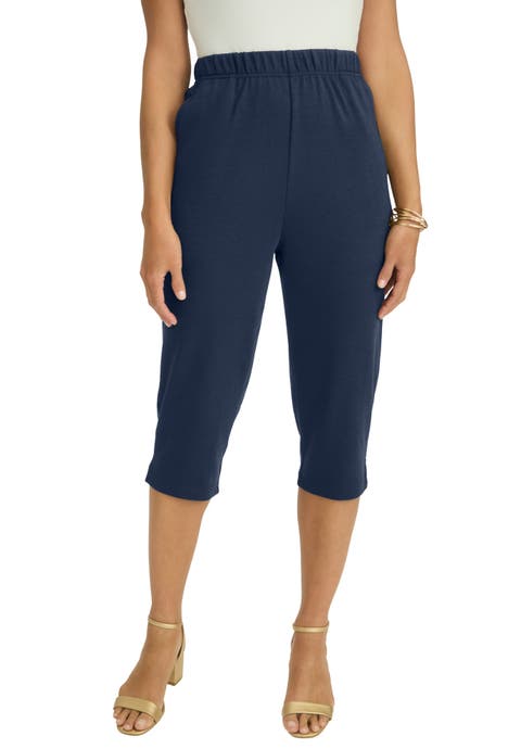 Soft Ease Cotton Knit Capri