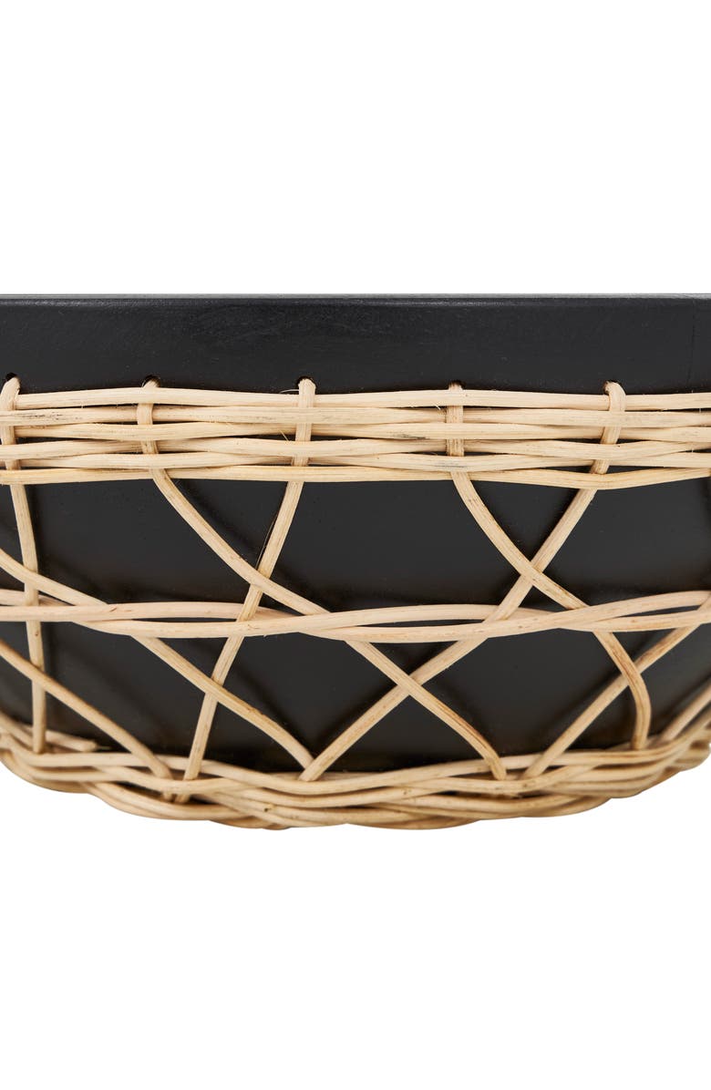 GINGER BIRCH STUDIO Decorative Wood Bowl, Alternate, color, Black