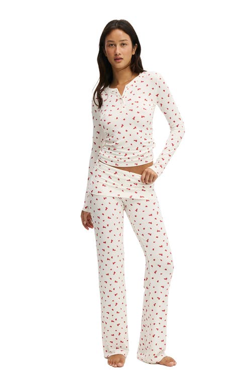 Cotton On Body Sleep Recovery Roll Waist Pant In White