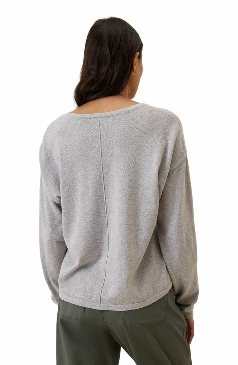 Pact Organic Cotton Classic Fine Knit Relaxed Sweater, Alternate, color, Light Heather Grey