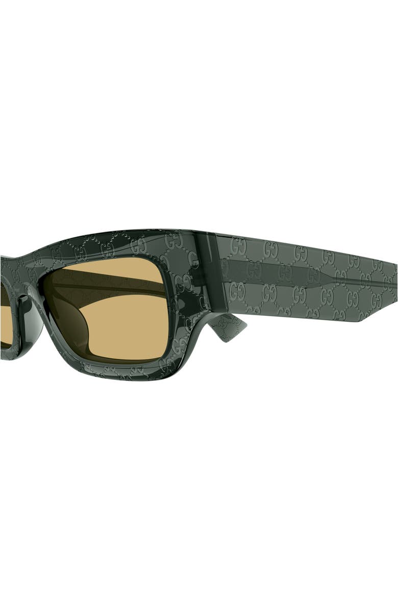 Gucci 52mm Rectangular Sunglasses, Alternate, color, Grey