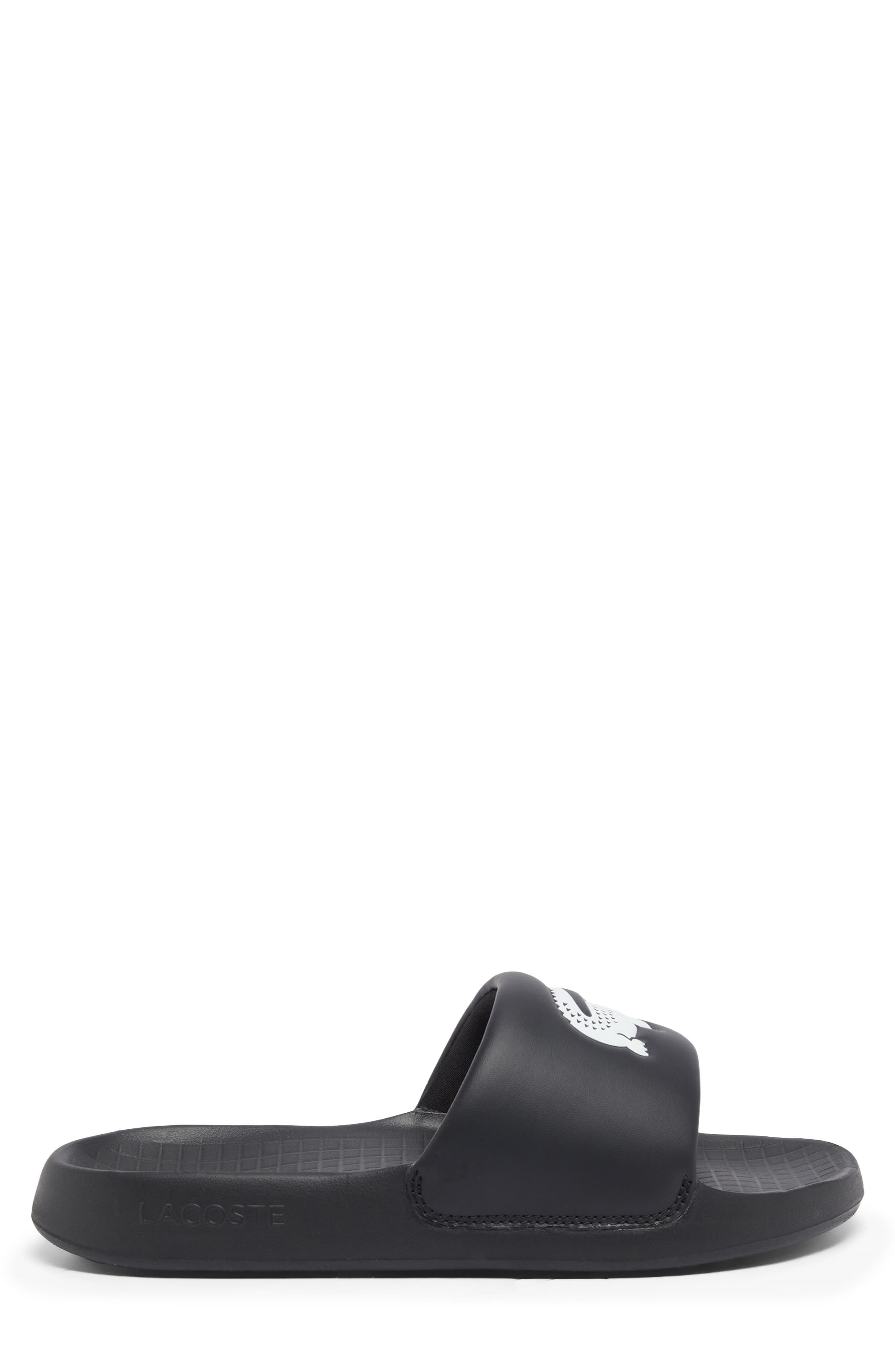 Serve Slide Sandal, Alternate, color, BLACK/ WHITE