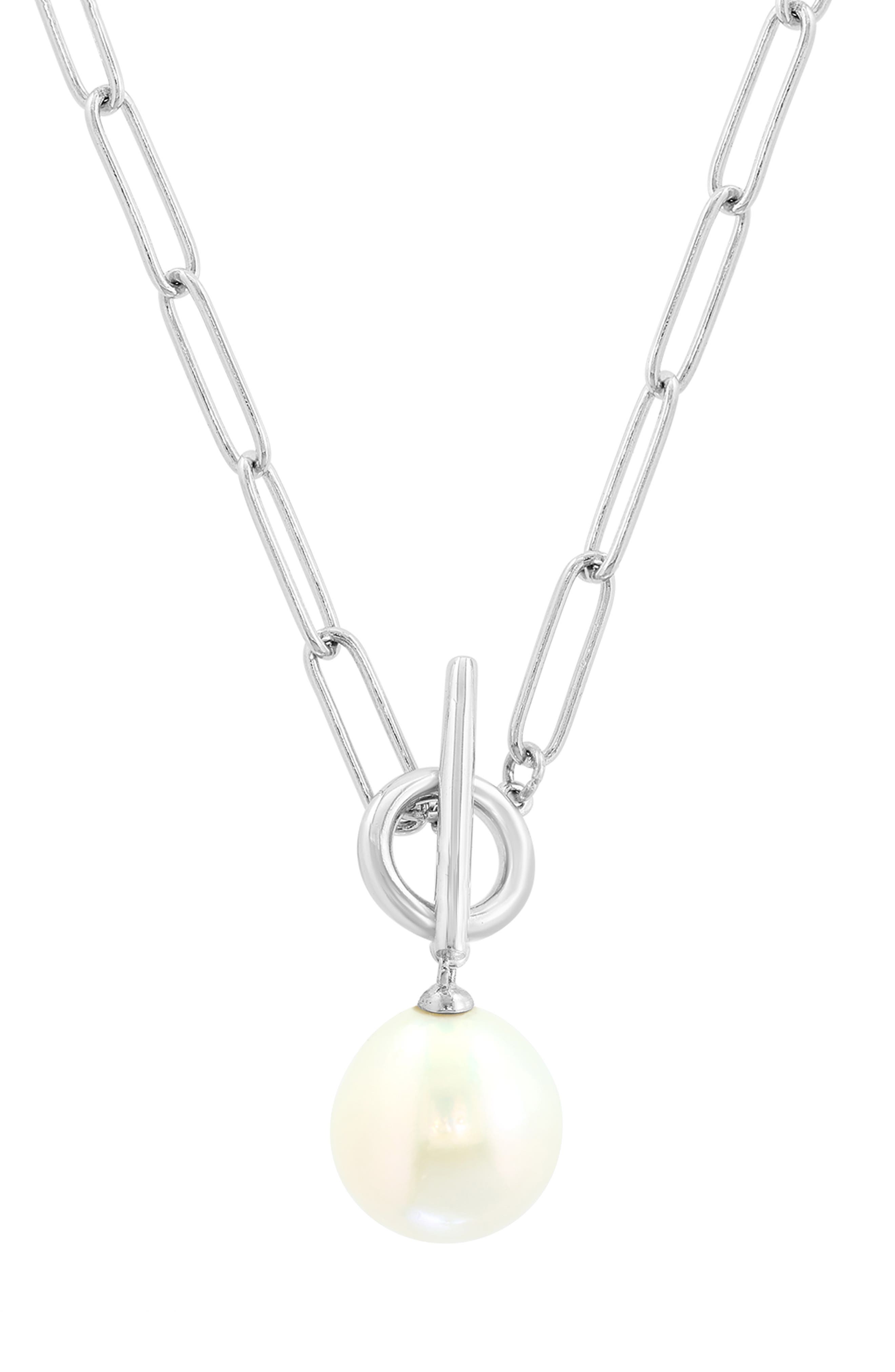EFFY Sterling Silver Freshwater Pearl Toggle Necklace