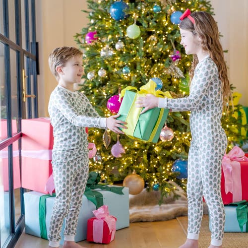 Lila And Hayes Grayson Pajama Pant Set In White