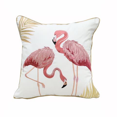 Flamingo Fancy Indoor/Outdoor Accent Throw Pillow Decor