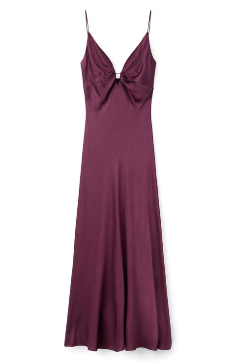 Sleeveless Satin Maxi Dress