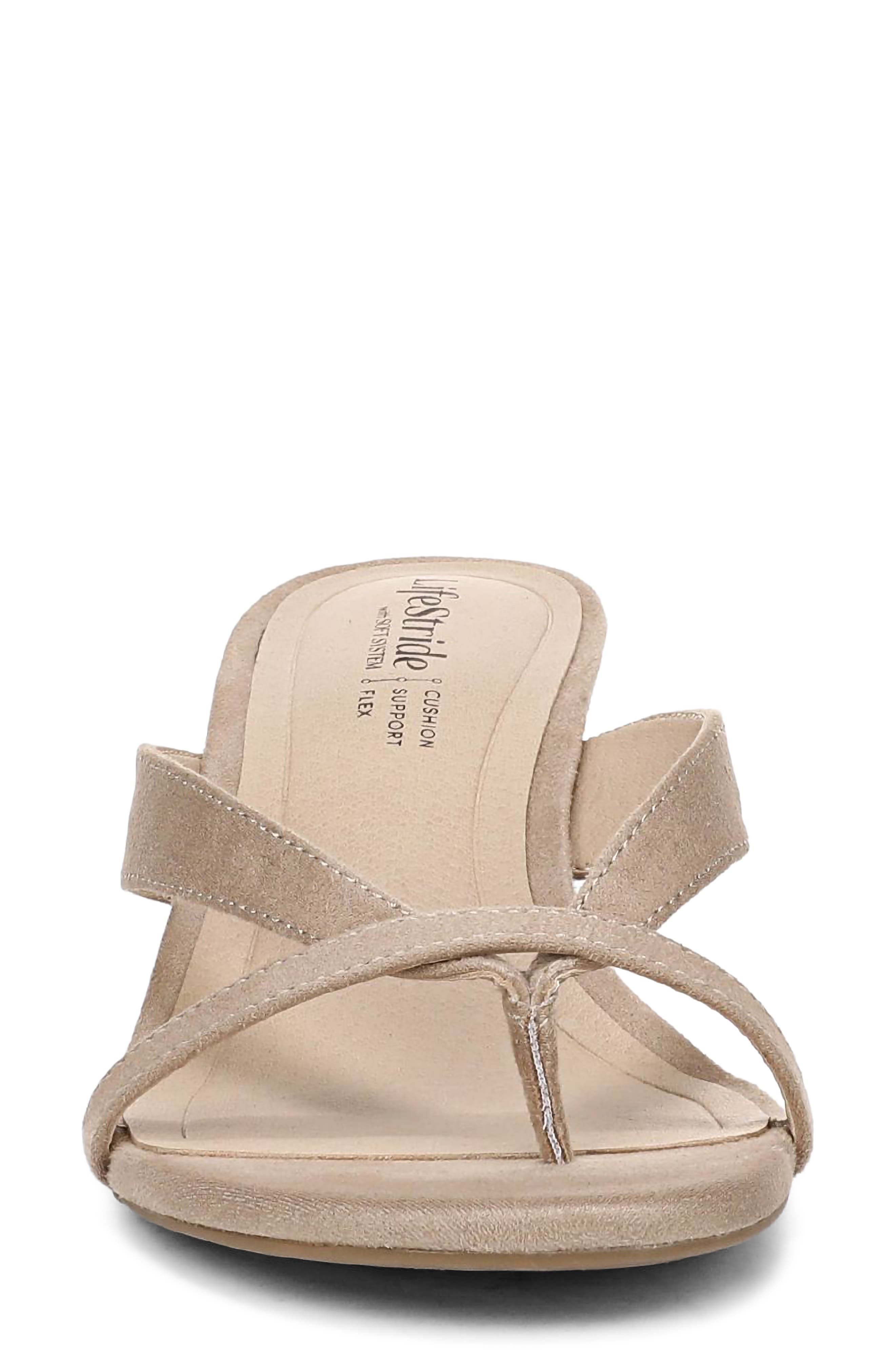 Navine Kitten Heel Flip Flop, Alternate, color, DARK TAN