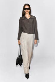 COS Pleated Wool-Blend Straight-Leg Pants
