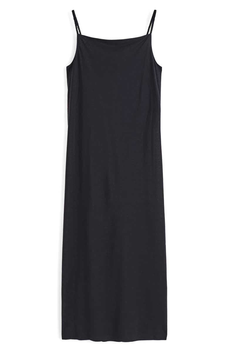 COS Strappy Cotton Jersey Midi Dress, Alternate, color, Blue Dark
