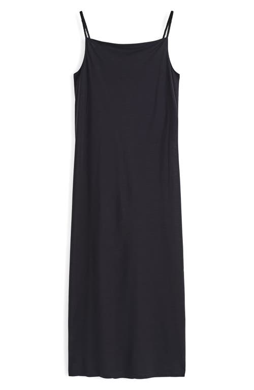 Cos Strappy Cotton Jersey Midi Dress In Blue