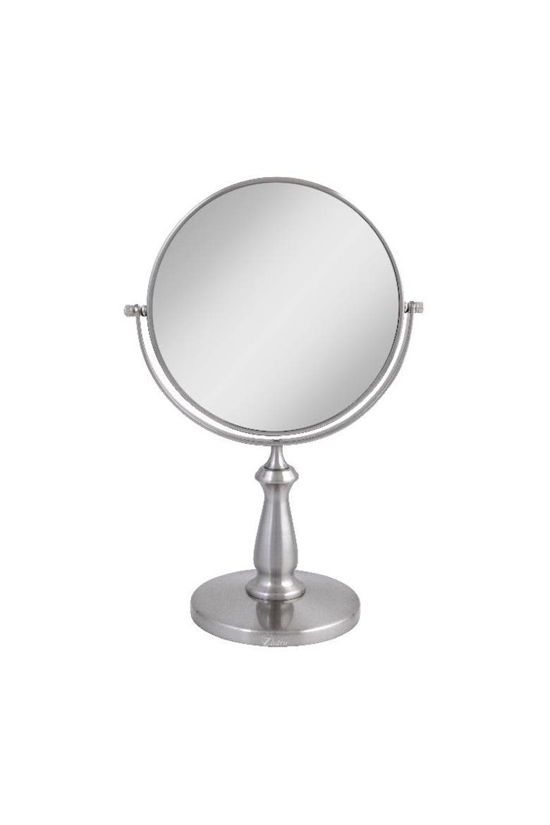 Makeup Mirror with 8X/1X Magnifications, Main, color, Satin Nickel
