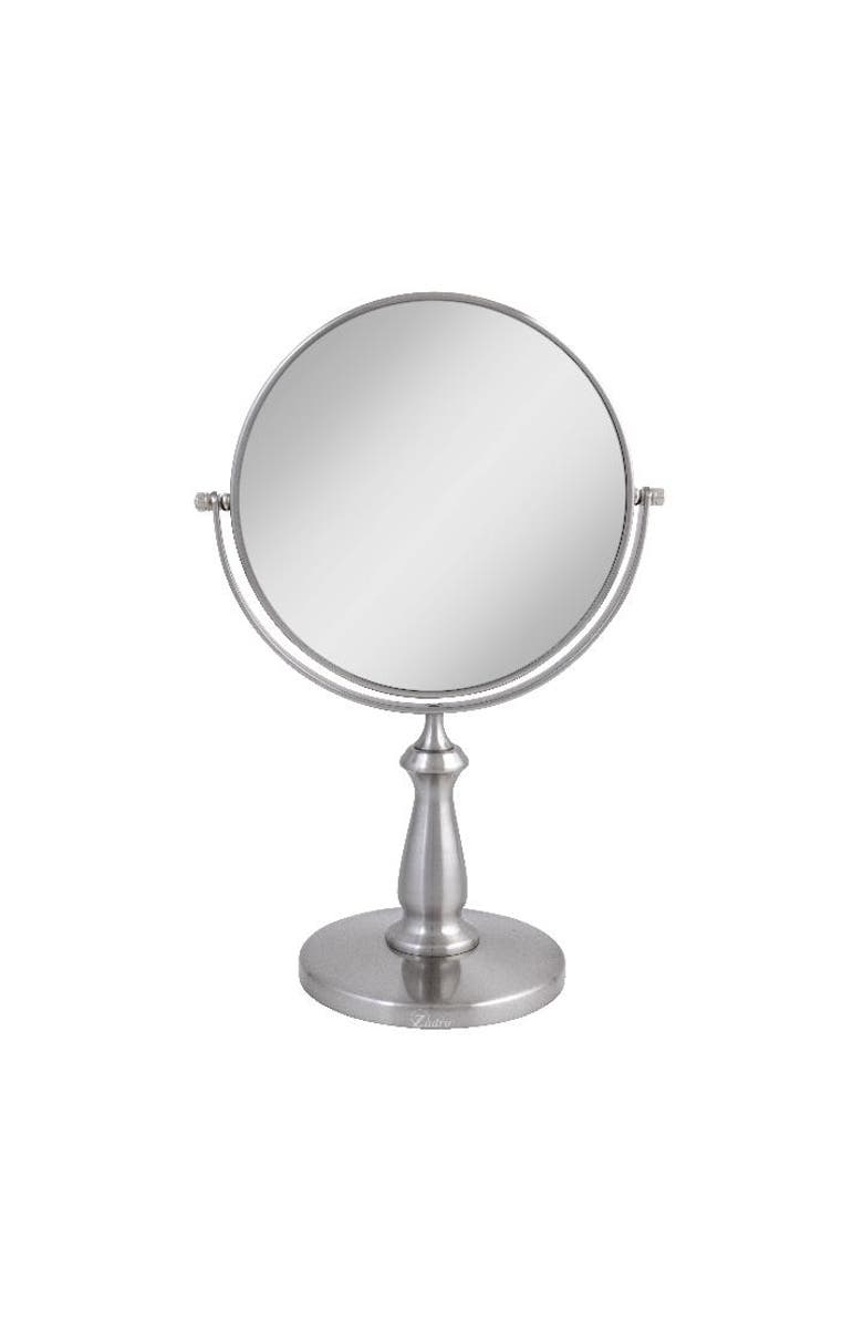 Zadro Makeup Mirror with 8X/1X Magnifications, Main, color, Satin Nickel