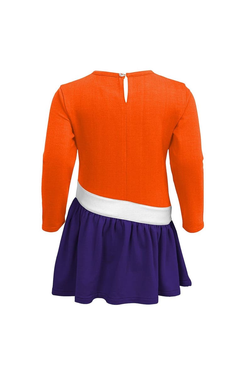 Outerstuff Girls Preschool Orange Clemson Tigers Heart to Heart French Terry Dress, Alternate, color, 