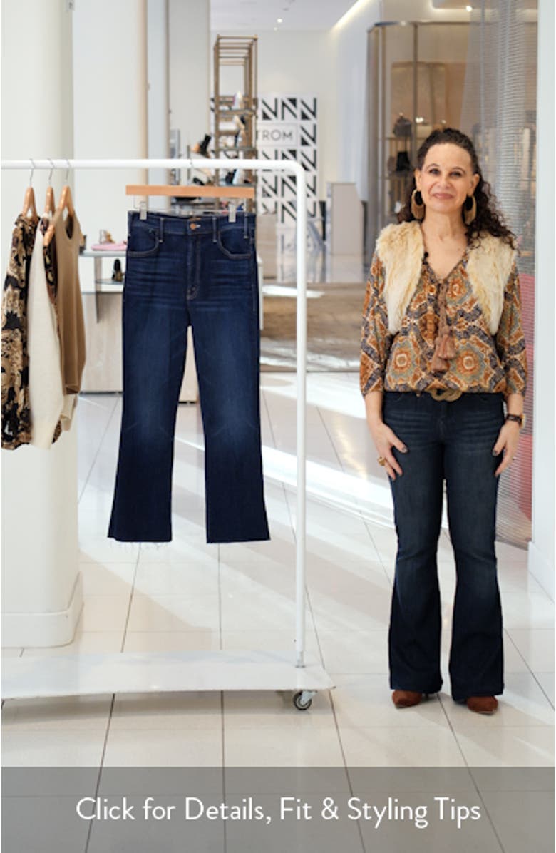 The Lil Hustler Frayed High Waist Ankle Bootcut Jeans, sales video thumbnail